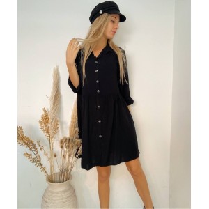 Camisola Botones Negra
