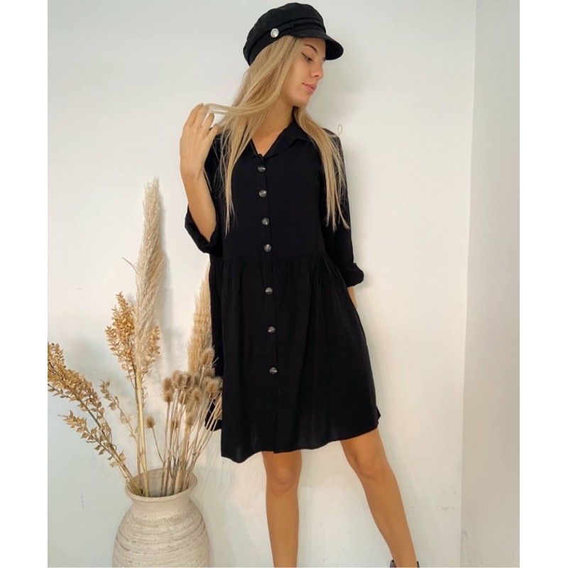 Camisola Botones Negra