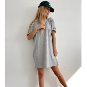 Vestido morley botones gris